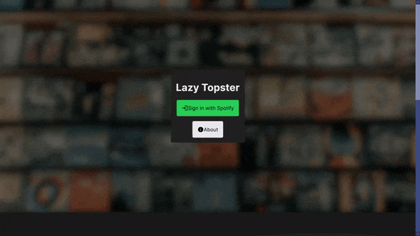 lazytopster animated website preview