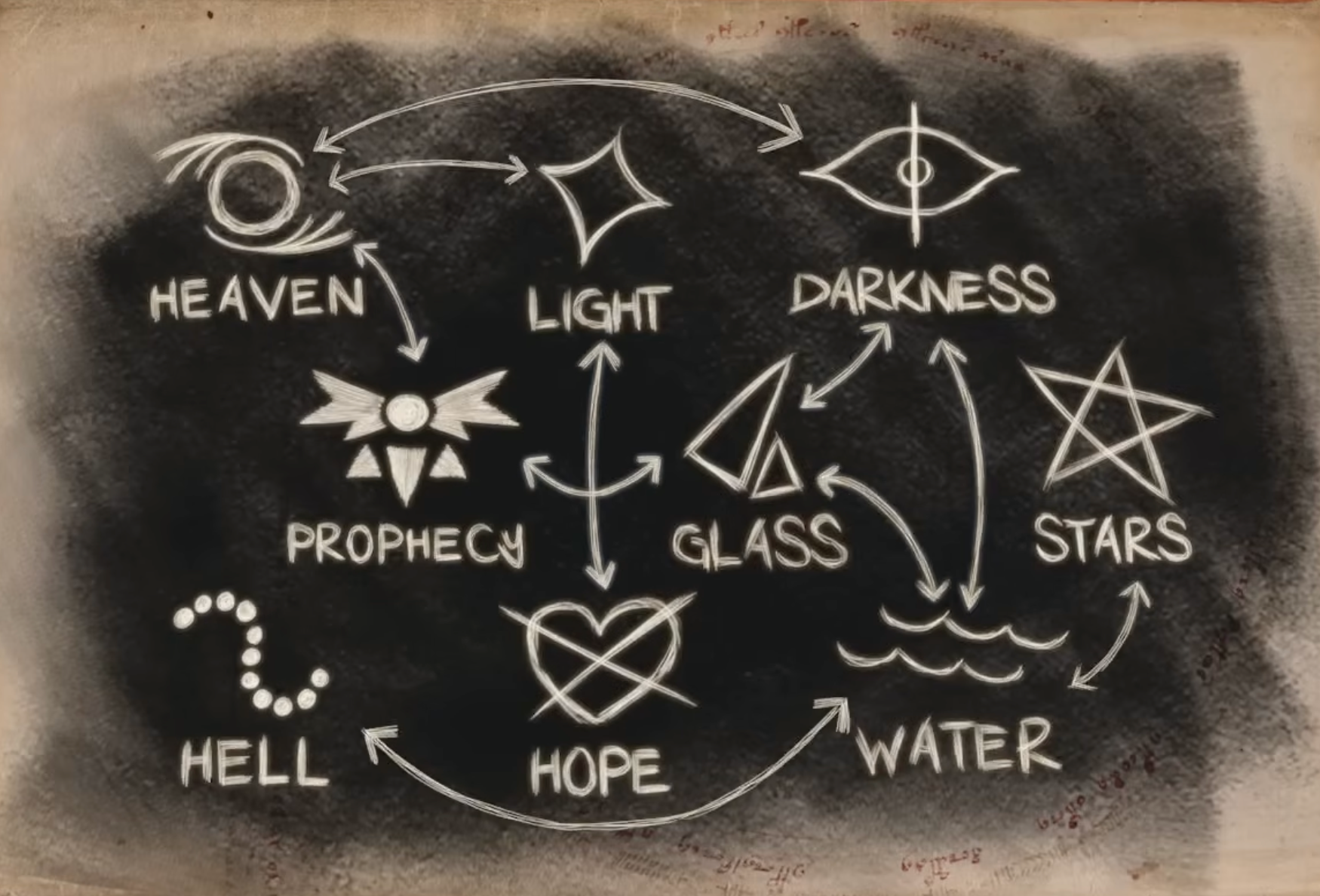 Cunningham's symbolic network diagram for DELTARUNE